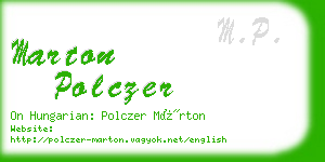 marton polczer business card